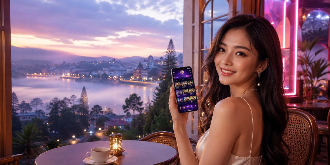 Khung cảnh thưởng thức cà phê thưởng VIP tại Đà Lạt